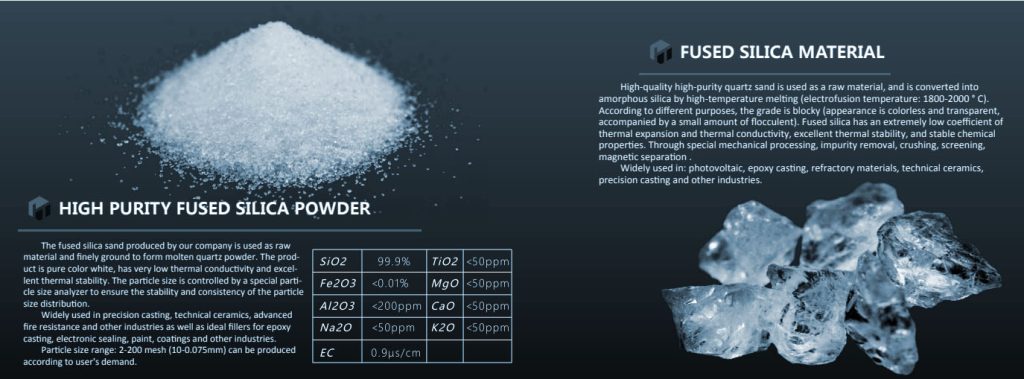 High Purity Fused Silica Raw Material